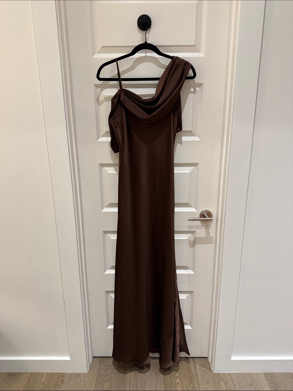Birdie Grey - Elegant Brown One-Shoulder Evening Dress